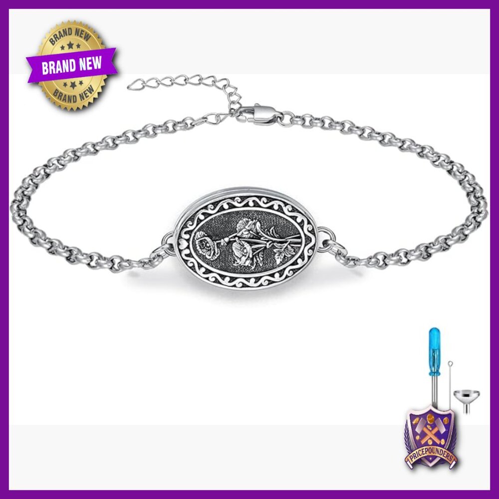 Sterling Silver Cremation Urn Bracelet for Ashes Memorial Keepsake